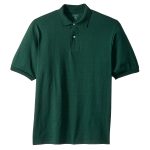 men jerzees 437 spotshield jersey polo forest front view