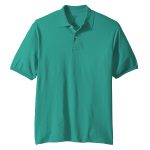 men jerzees 437 spotshield jersey polo jade front view