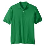 men jerzees 437 spotshield jersey polo kelly front view