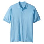 men jerzees 437 spotshield jersey polo light blue front view