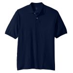 men jerzees 437 spotshield jersey polo navy front view