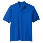 men jerzees 437 spotshield jersey polo royal front view