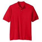 men jerzees 437 spotshield jersey polo true red front view