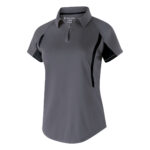 graphite/black women's Holloway avenger polo