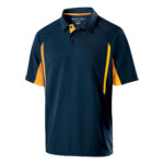 navy/light gold men's Holloway avenger polo