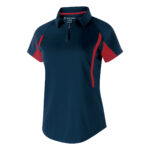 navy/scarlet women's Holloway avenger polo