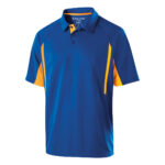 royal/light gold men's Holloway avenger polo