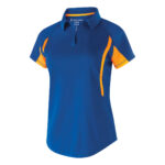 royal/light gold women's Holloway avenger polo