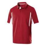 scarlet/white men's Holloway avenger polo
