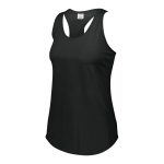 black augusta lux tri blend tank front view