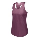 maroon augusta lux tri blend tank front view