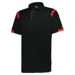 black/red badger on the rise polo, front three-quarters