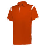 burnt orange/white badger on the rise polo, front three-quarters