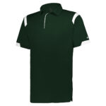 forest/white badger on the rise polo, front three-quarters