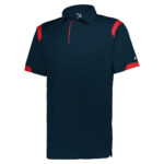 navy/red badger on the rise polo, front three-quarters