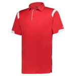 red/white badger on the rise polo, front three-quarters