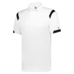 white/black badger on the rise polo, front three-quarters