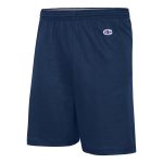 navy champion cotton jersey short front view