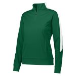 women dark green and white augusta medalist pullover front view