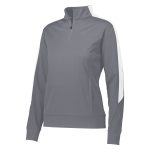 women graphite and white augusta medalist pullover front view