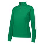 women kelly and white augusta medalist pullover front view