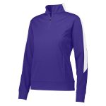 women purple and white augusta medalist pullover front view