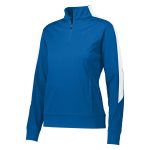 women royal and white augusta medalist pullover front view