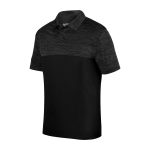 men black augusta shadow tonal polo front view