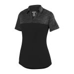 women black augusta shadow tonal polo front view