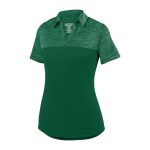 women dark green augusta shadow tonal polo front view