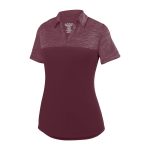 women maroon augusta shadow tonal polo front view