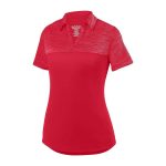 women red augusta shadow tonal polo front view