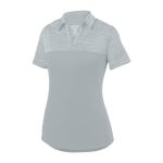 women silver augusta shadow tonal polo front view