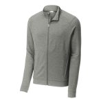 men light grey sport tek sport wick flex jacket front view