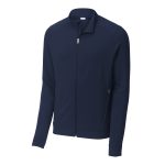 men true navy sport tek sport wick flex jacket front view