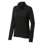 women black sport tek sport wick flex jacket front view