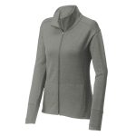 women light grey sport tek sport wick flex jacket front view