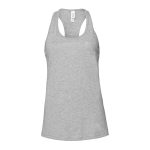 athletic heather bella canvas racerback tank front view