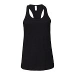 black bella canvas racerback tank front view