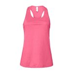 charity pink bella canvas racerback tank front view