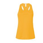 gold bella canvas racerback tank front view