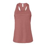 mauve bella canvas racerback tank front view