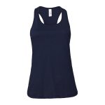 navy bella canvas racerback tank front view