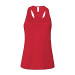 red bella canvas racerback tank front view