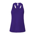 team purple bella canvas racerback tank front view