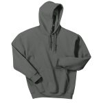 charcoal heavy blend hooded sweatshirt front view