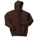 dark chocolate heavy blend hooded sweatshirt front view