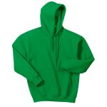 irish green heavy blend hooded sweatshirt front view