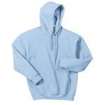 light blue heavy blend hooded sweatshirt front view