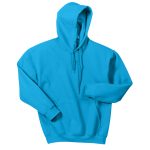 sapphire heavy blend hooded sweatshirt front view